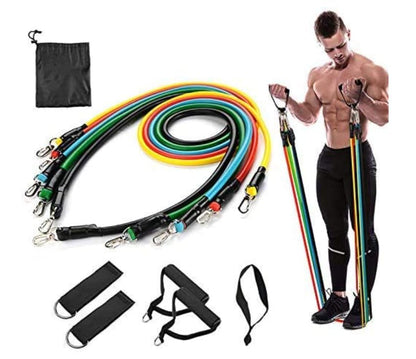11 Pcs Resistance Band Set For Men & Women