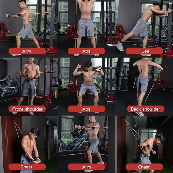 11 Pcs Resistance Band Set For Men & Women