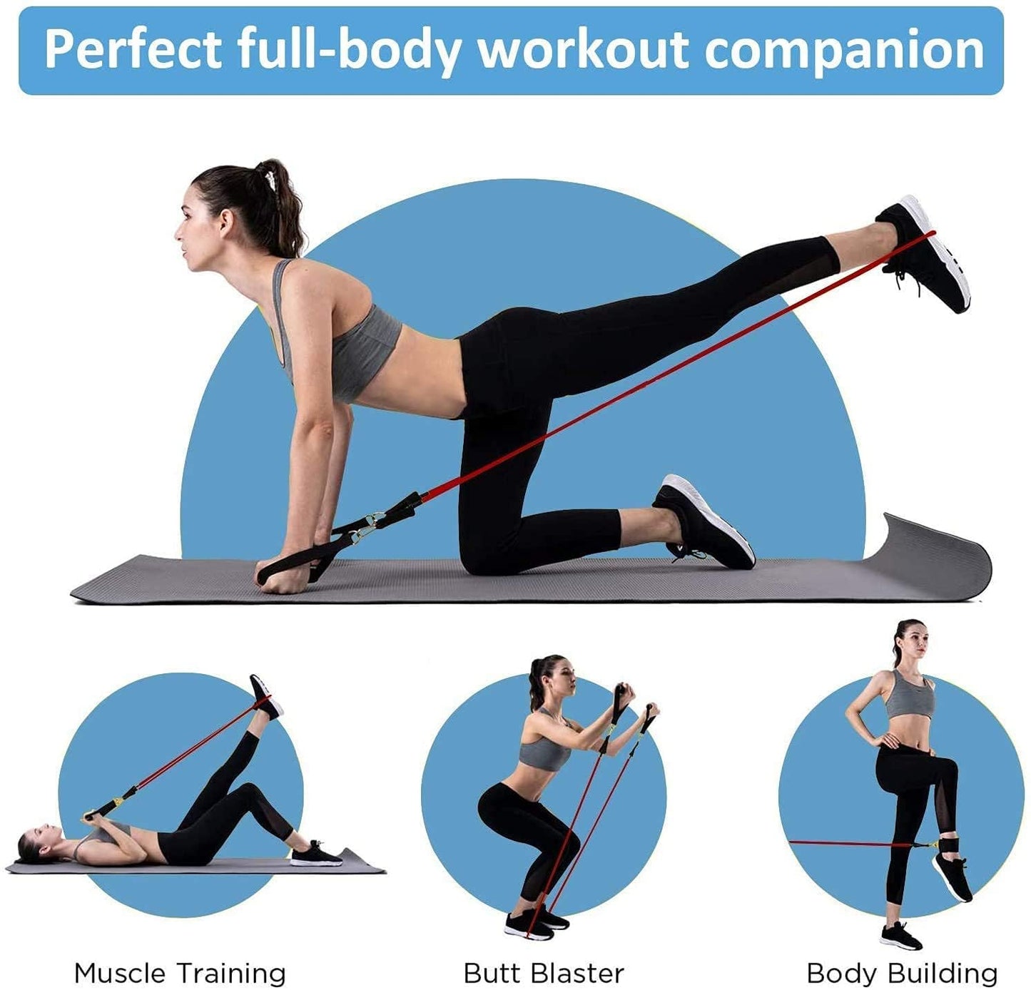 11 Pcs Resistance Band Set For Men & Women